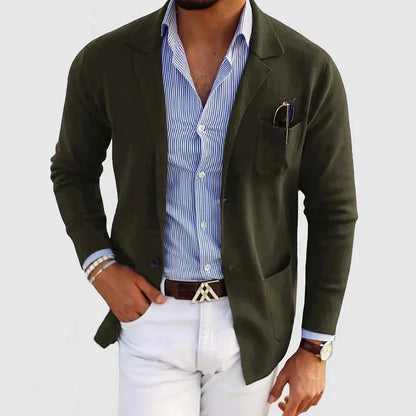 Notch Lapel Long Sleeve Pocketed Blazer