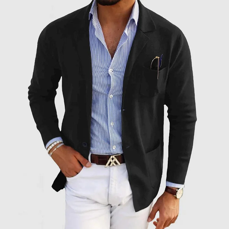 Notch Lapel Long Sleeve Pocketed Blazer