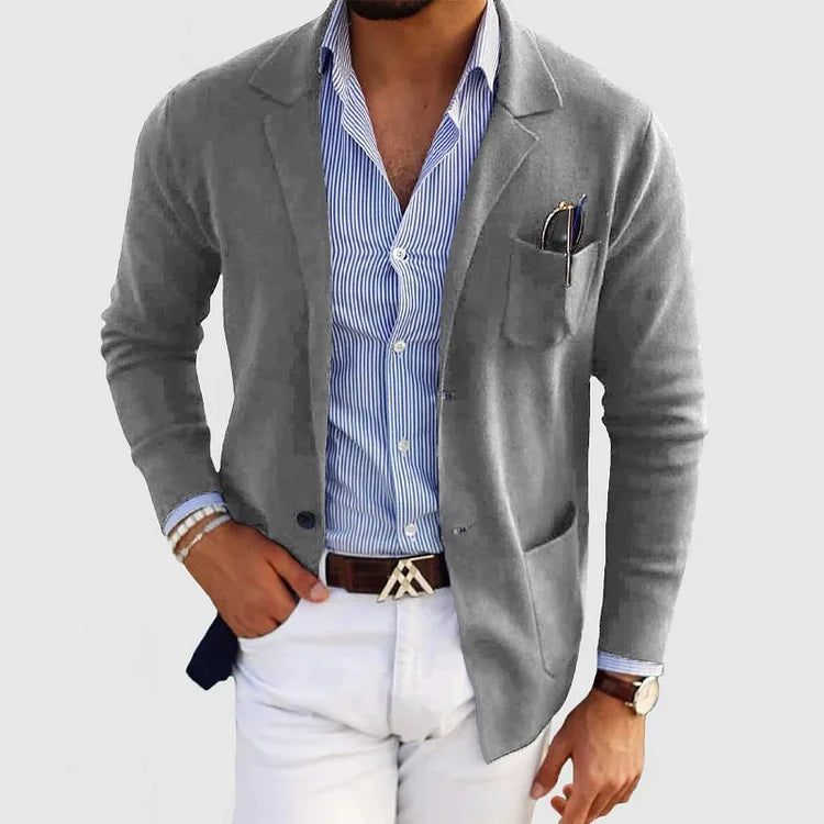 Notch Lapel Long Sleeve Pocketed Blazer