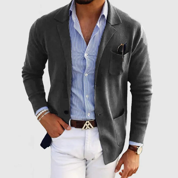 Notch Lapel Long Sleeve Pocketed Blazer