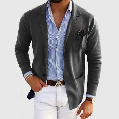 Notch Lapel Long Sleeve Pocketed Blazer