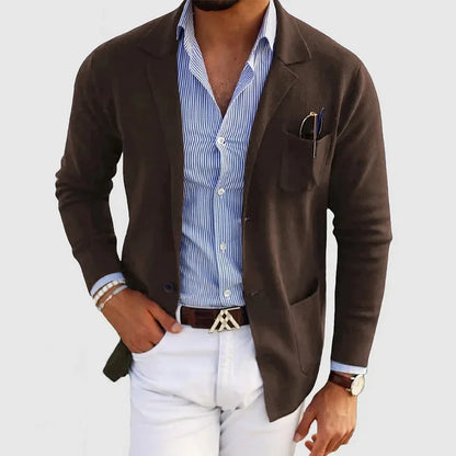 Notch Lapel Long Sleeve Pocketed Blazer