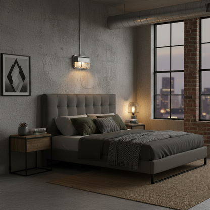 Ribbed Glass Wall Lamp