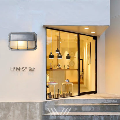 Ribbed Glass Wall Lamp