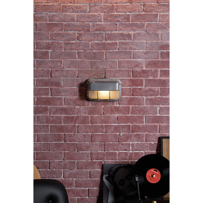 Ribbed Glass Wall Lamp