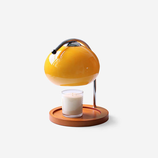 Curved Arm Table Lamp with Dome Shade