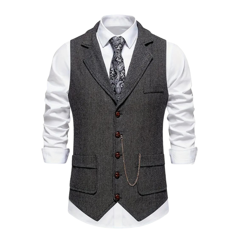 Single Breasted Flap Pocket Waistcoat