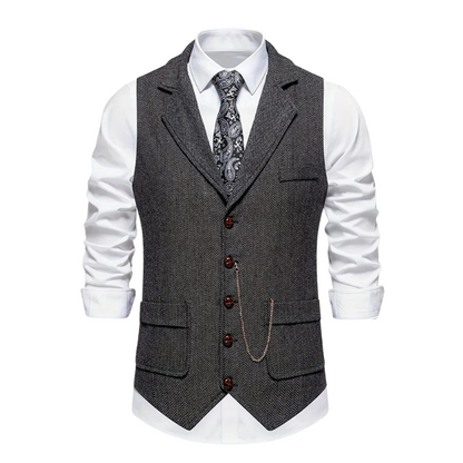 Single Breasted Flap Pocket Waistcoat