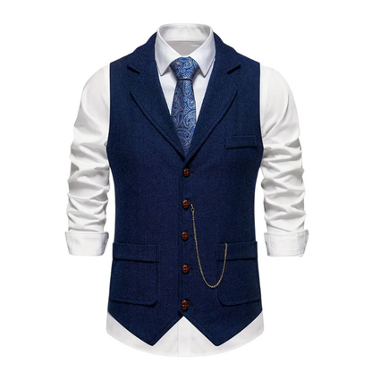 Single Breasted Flap Pocket Waistcoat