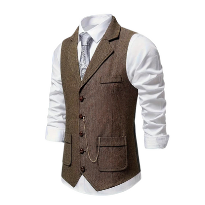 Single Breasted Flap Pocket Waistcoat