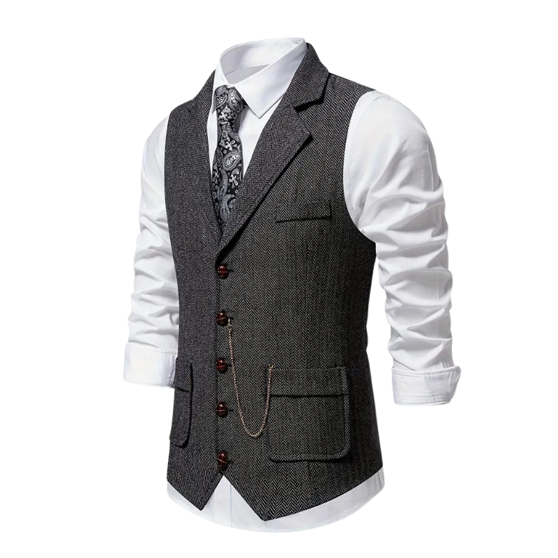 Single Breasted Flap Pocket Waistcoat