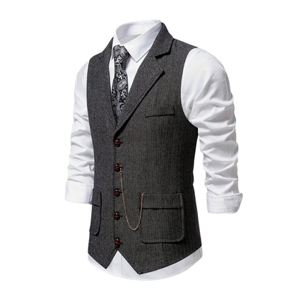 Single Breasted Flap Pocket Waistcoat