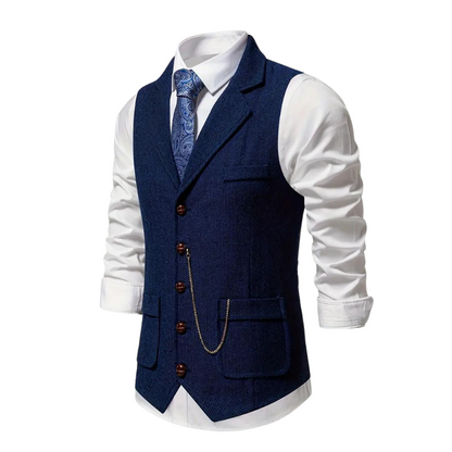 Single Breasted Flap Pocket Waistcoat