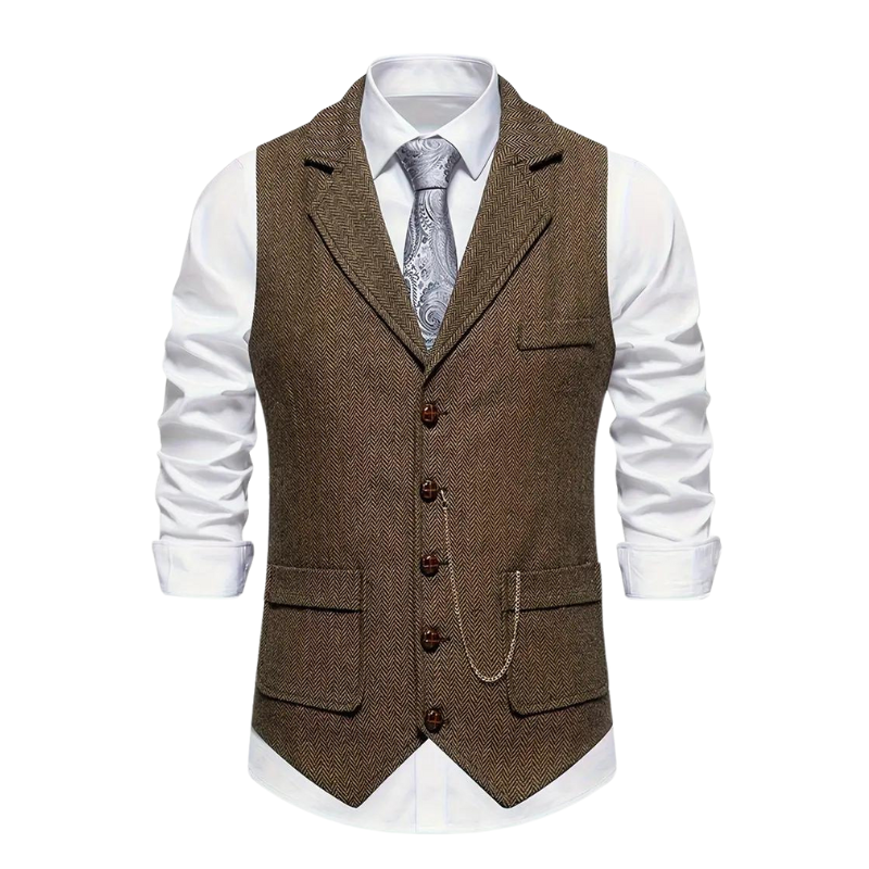 Single Breasted Flap Pocket Waistcoat