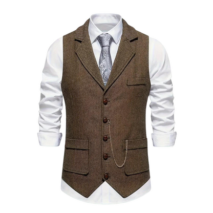 Single Breasted Flap Pocket Waistcoat