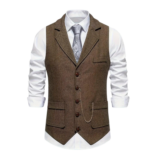 Single Breasted Flap Pocket Waistcoat