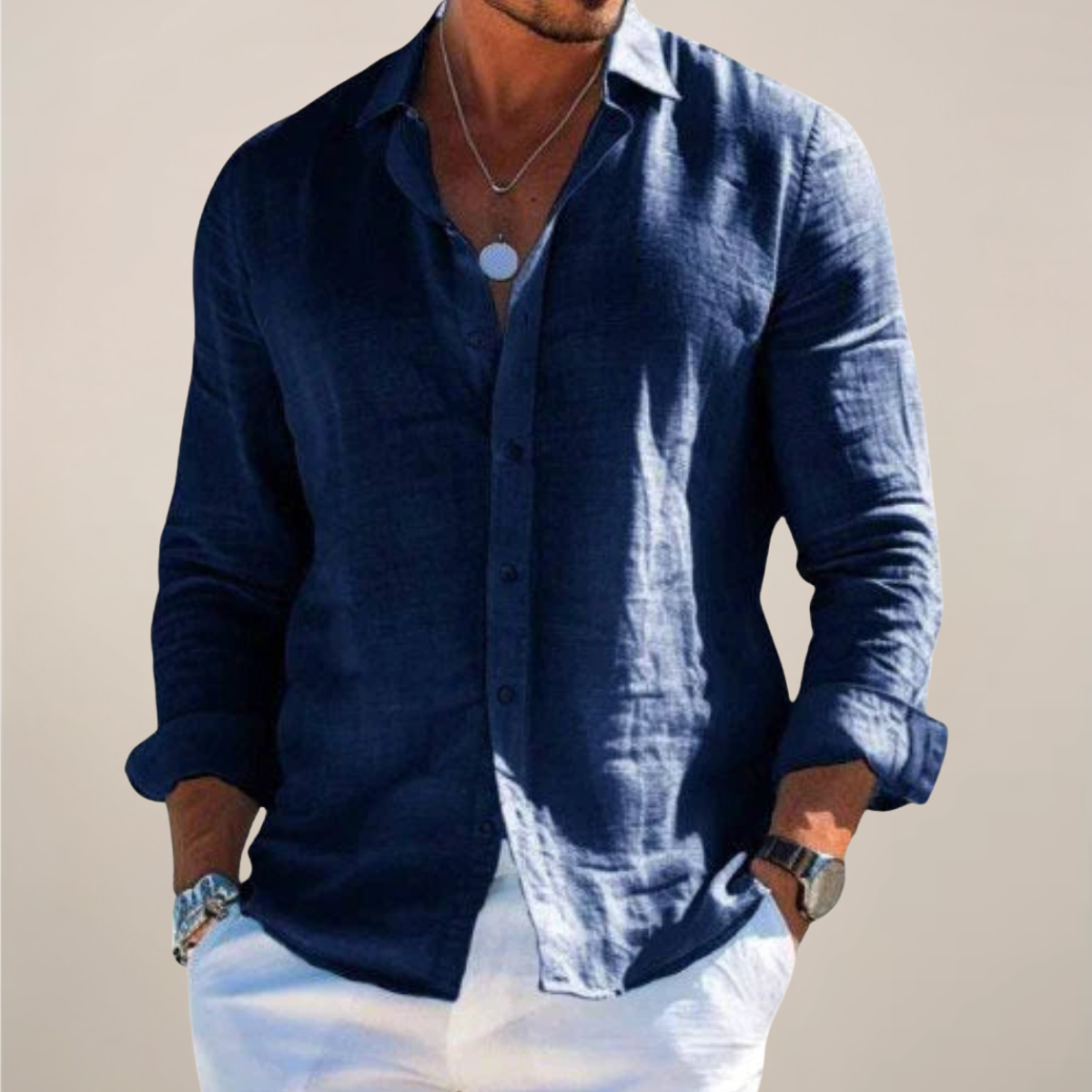 Textured Button Front Curved Hem Long Sleeve Shirt