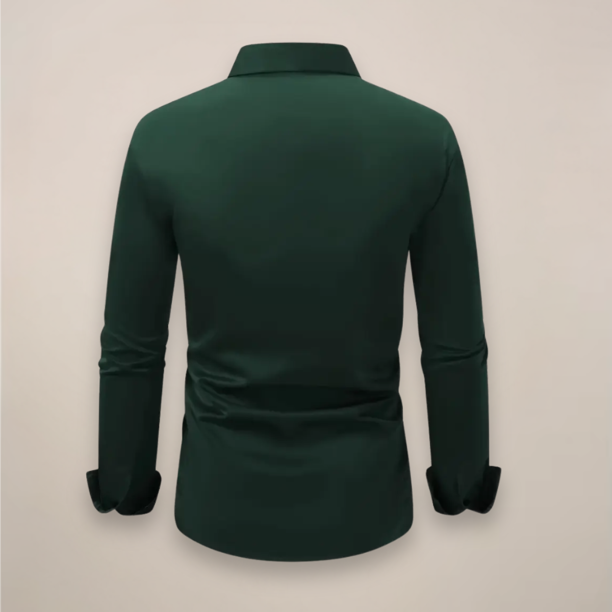 Slim Fit Long Sleeve Notched Collar Button Shirt