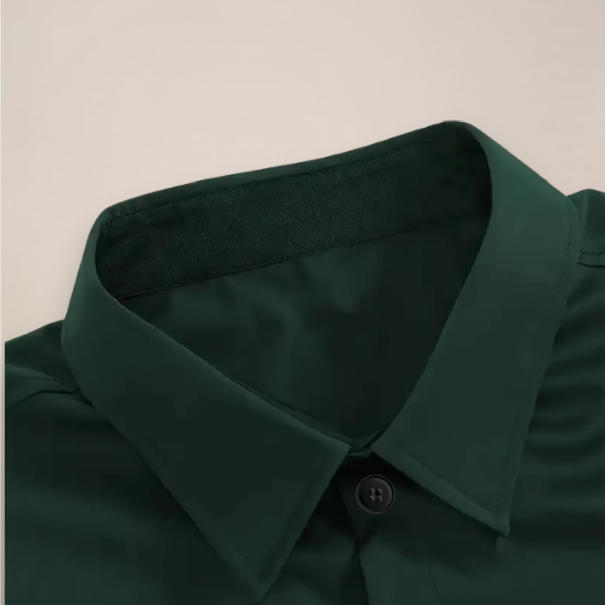 Slim Fit Long Sleeve Notched Collar Button Shirt