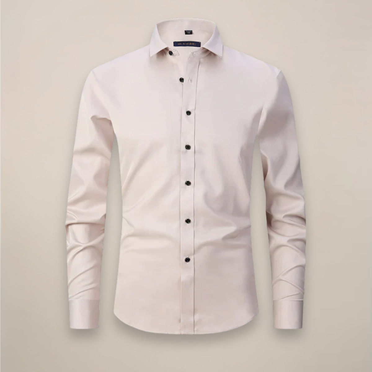 Slim Fit Solid Single Pocket Point Collar Button Down Shirt