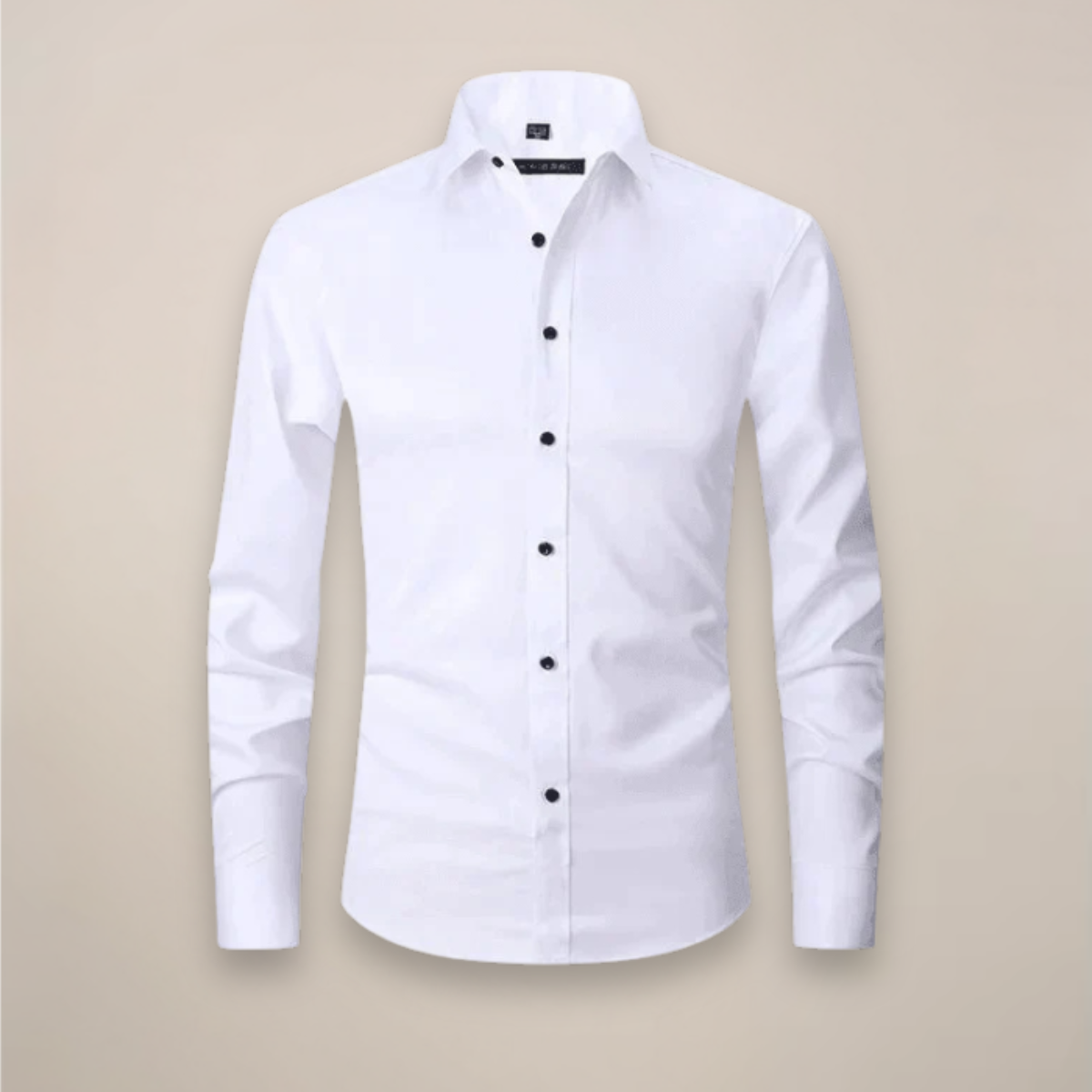Slim Fit Solid Single Pocket Point Collar Button Down Shirt