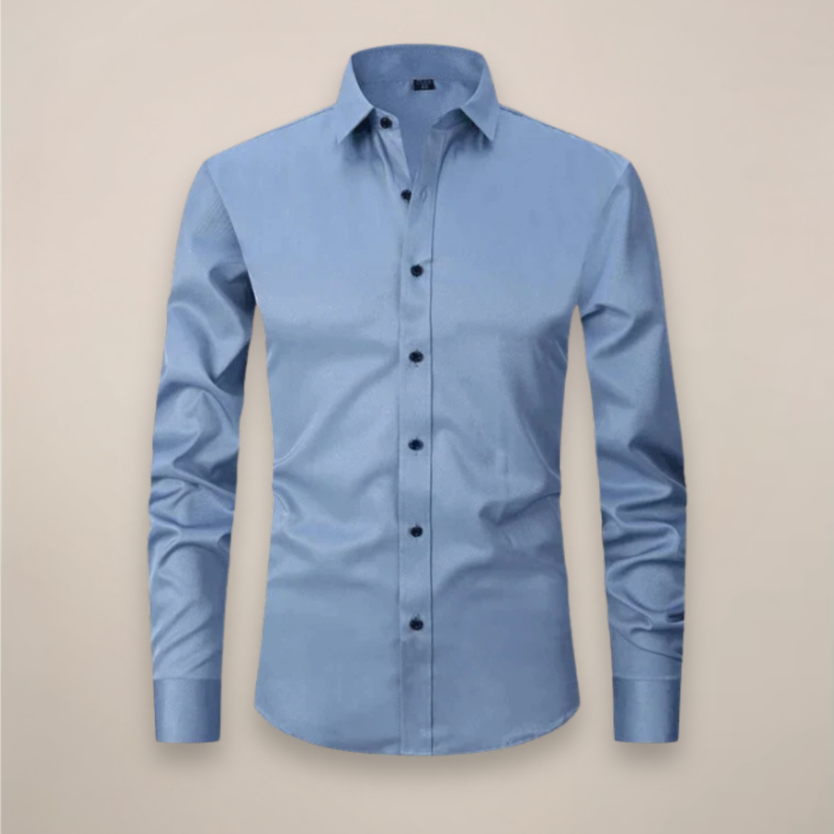 Slim Fit Solid Single Pocket Point Collar Button Down Shirt
