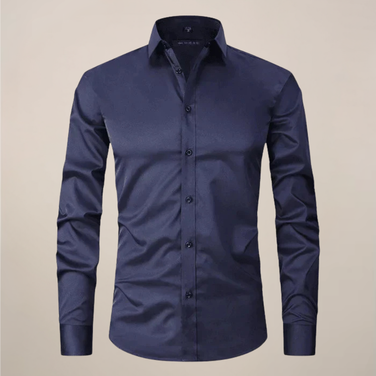 Slim Fit Solid Single Pocket Point Collar Button Down Shirt