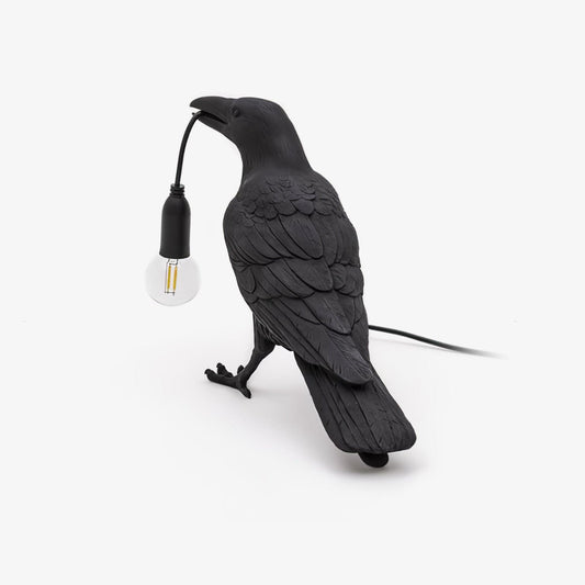 Midnight Crow Lamp | Sculptural Accent