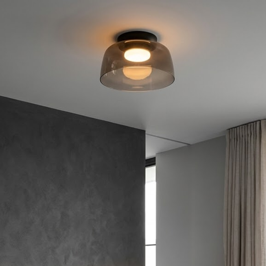 Layered Smoked Glass Ceiling Light