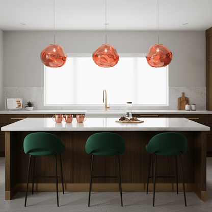 Lava Style Glass Orb Pendant Light