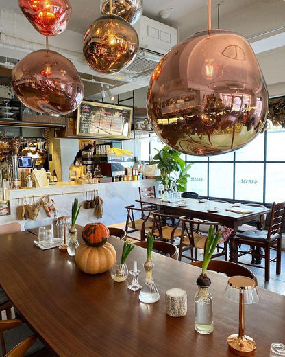 Lava Style Glass Orb Pendant Light