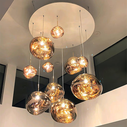 Lava Style Glass Orb Pendant Light