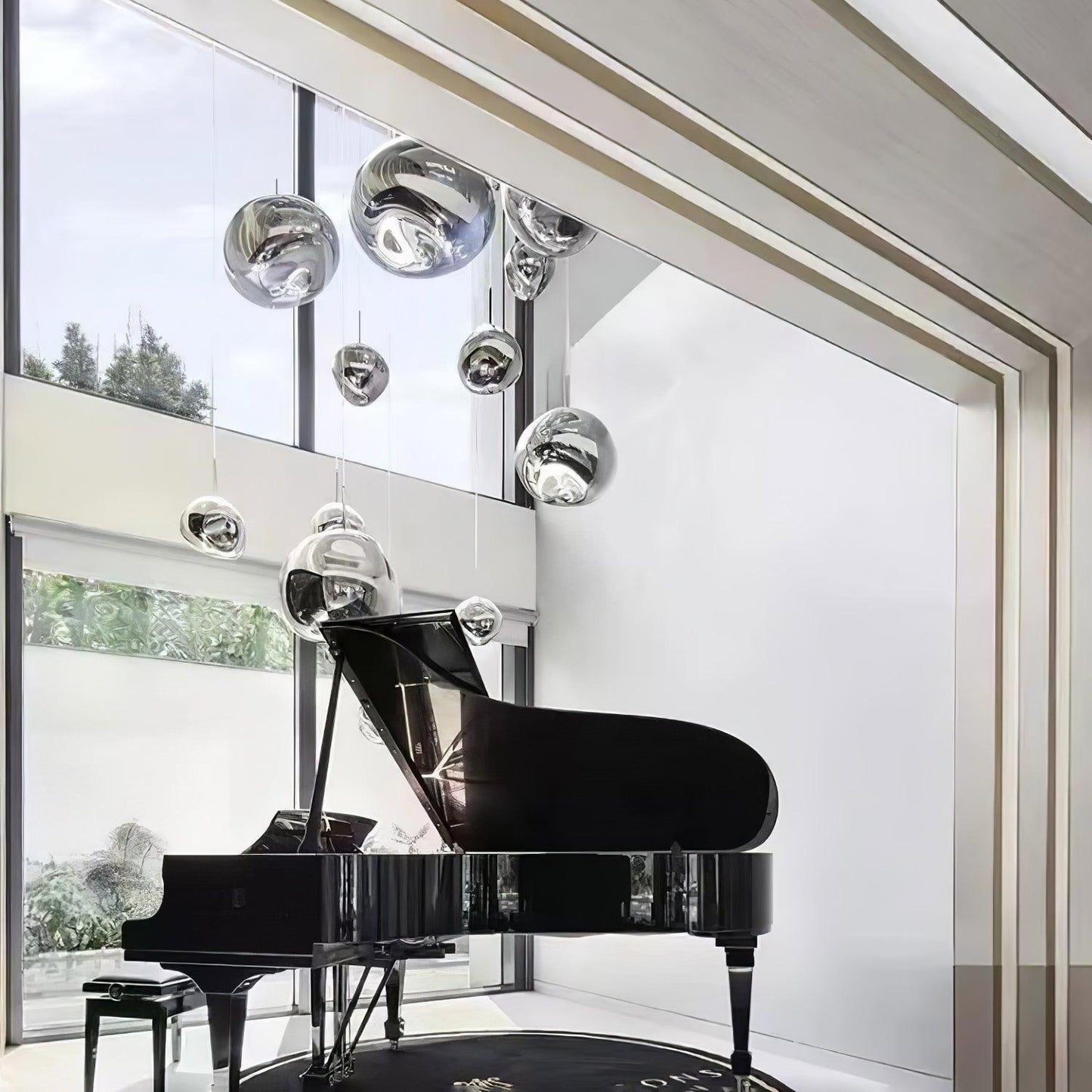 Lava Style Glass Orb Pendant Light