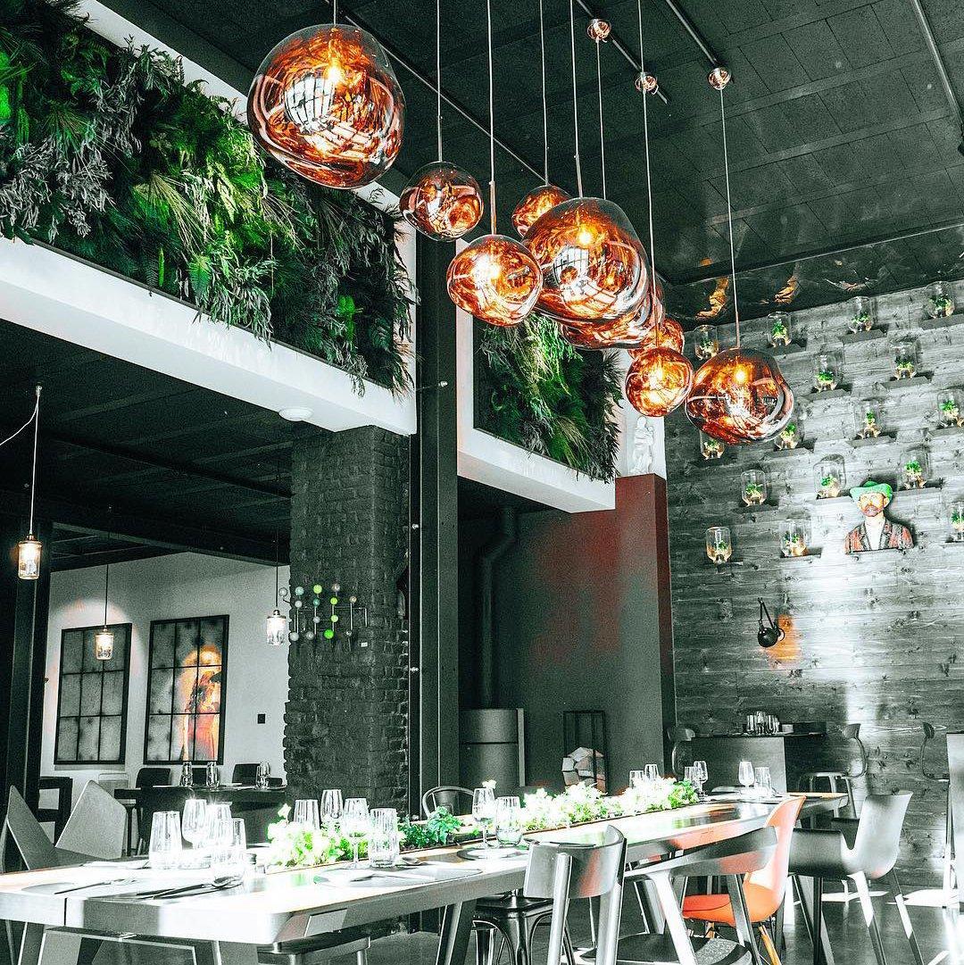 Lava Style Glass Orb Pendant Light