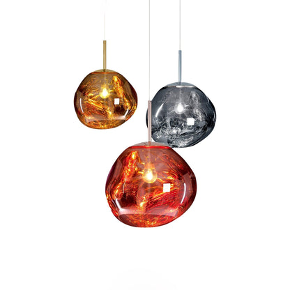 Lava Style Glass Orb Pendant Light