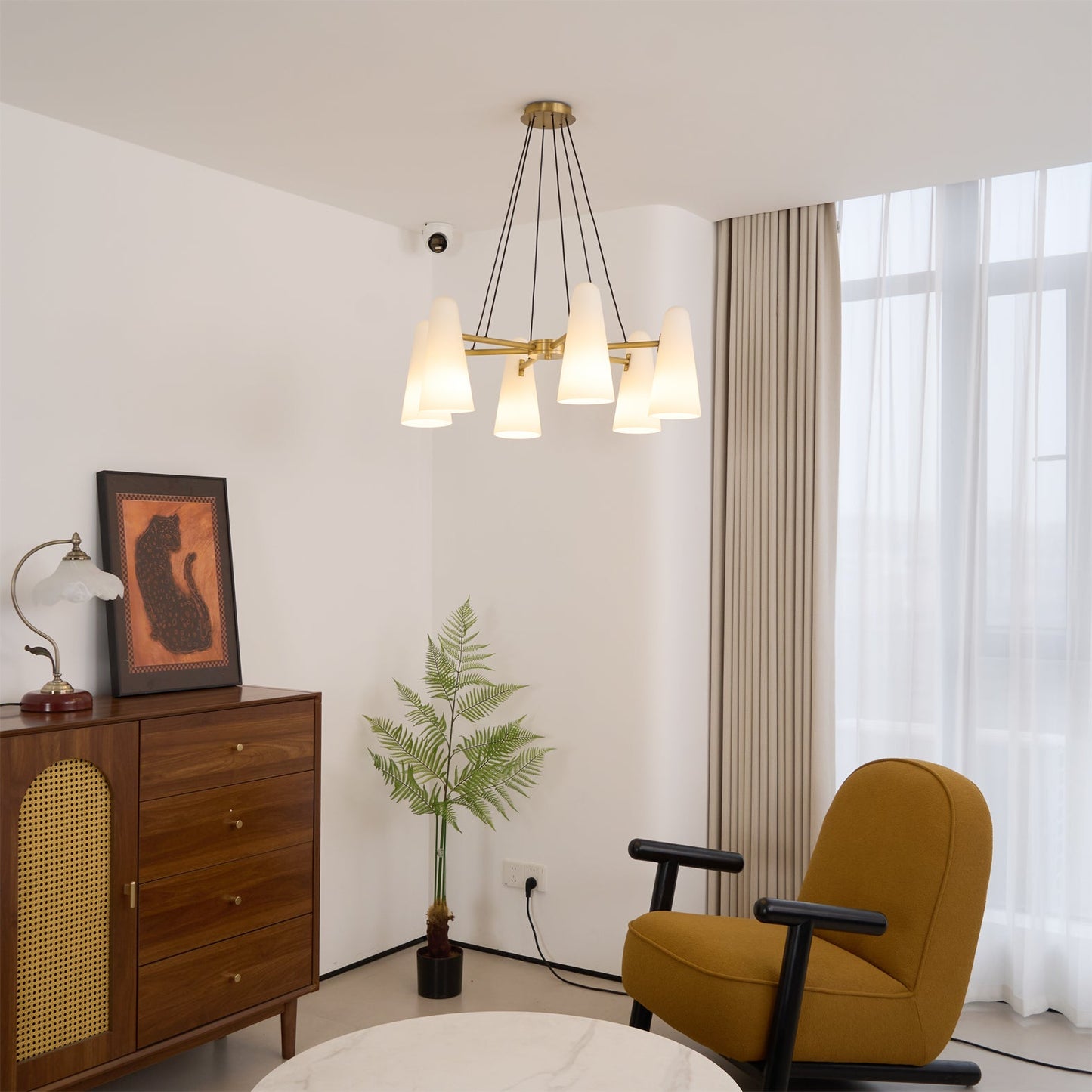 Symmetrical Spoke Chandelier