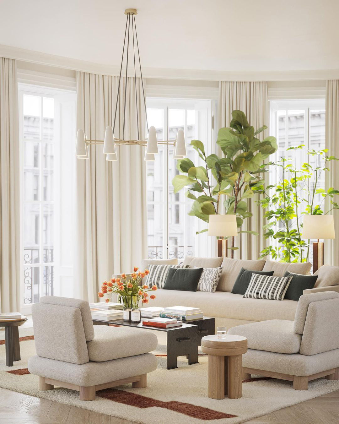 Symmetrical Spoke Chandelier