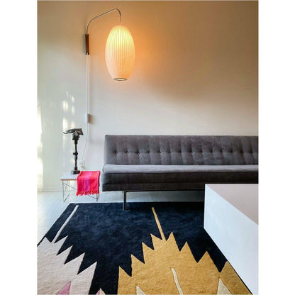 Cylindrical Ribbed Shade Wall Lamp