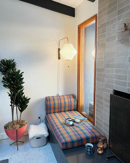 Cylindrical Ribbed Shade Wall Lamp