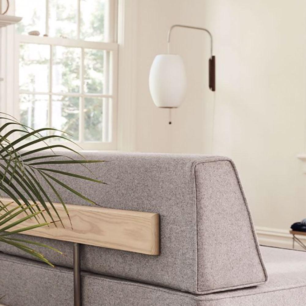 Cylindrical Ribbed Shade Wall Lamp