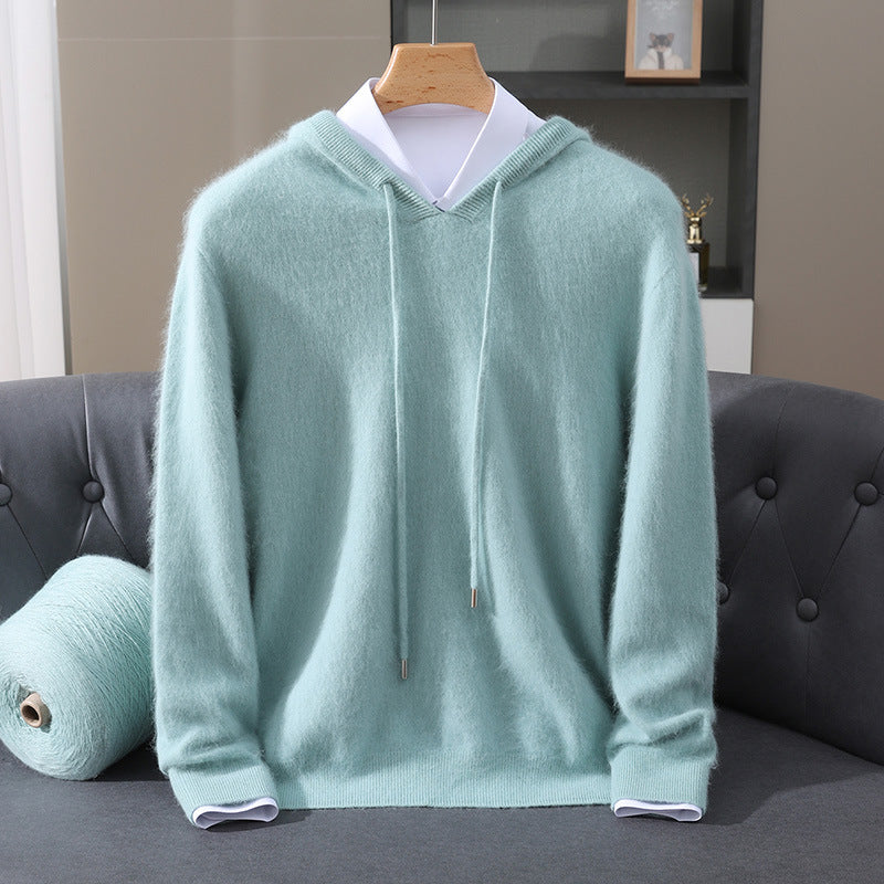 Textured Dropped Ribbed Cuffed Relaxed Hoodie
