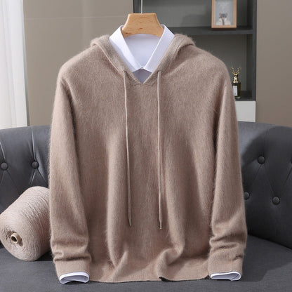 Textured Dropped Ribbed Cuffed Relaxed Hoodie