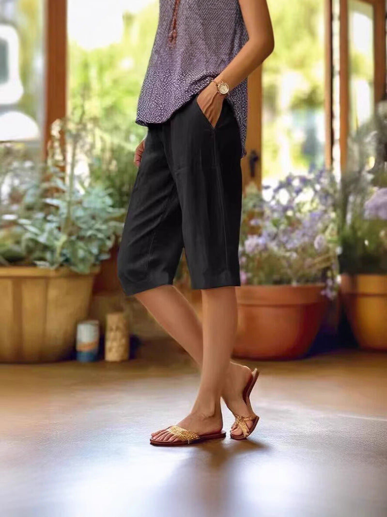 Relaxed Fit Knee Length Shorts