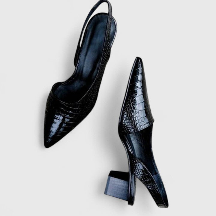 Pointed Toe Block Heel Sandals