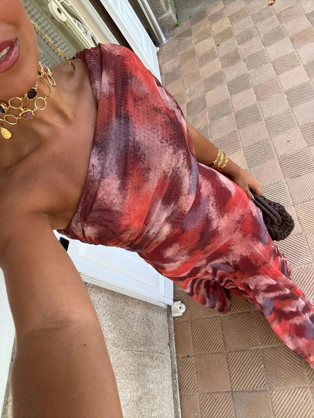 Off Shoulder Ruched Foldover Maxi Dress