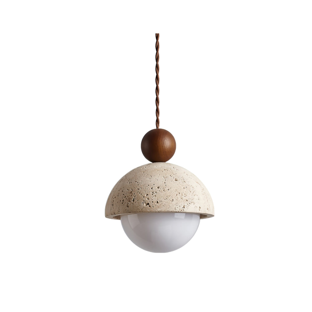 Dome Shade Pendant Light with Spherical Bulb