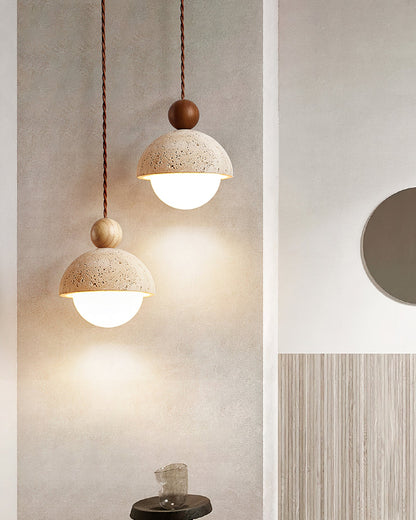 Dome Shade Pendant Light with Spherical Bulb