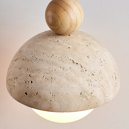 Dome Shade Pendant Light with Spherical Bulb
