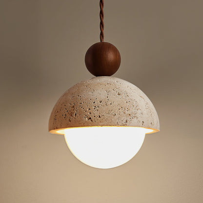 Dome Shade Pendant Light with Spherical Bulb