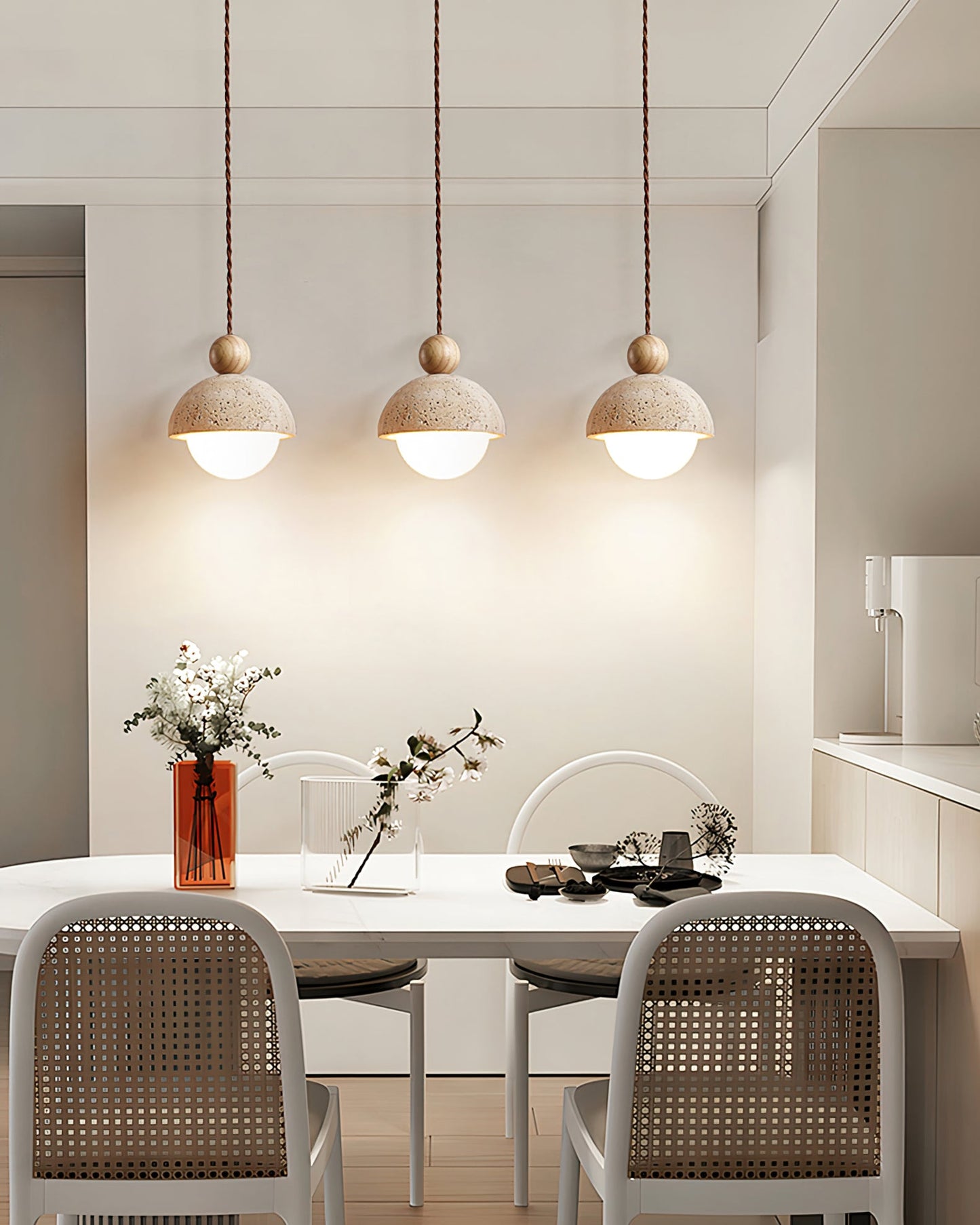 Dome Shade Pendant Light with Spherical Bulb
